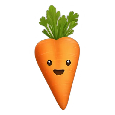 carrot love shape sticker