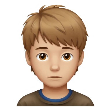 boy with messy fringe sticker