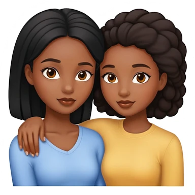 A pretty black girl with her pretty bestie sticker