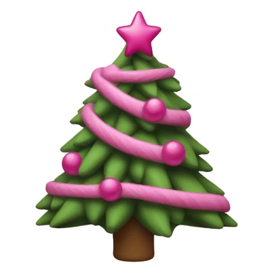 christmas tree with pink accents  sticker