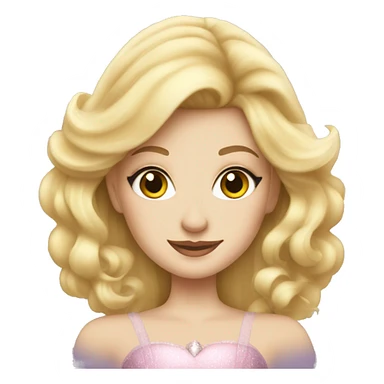 blonde girl as Glinda from wicked sticker