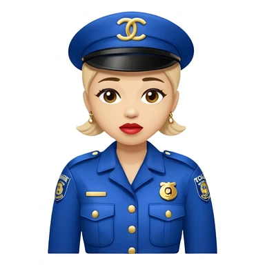 ma petite sœur, qui prend un vêtement pour adultes chez Chanel et la police vient. Et après la police lui crie. sticker