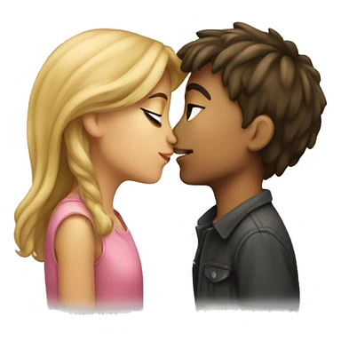 boy girl kissing sticker