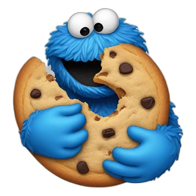 blue cookie monster sticker