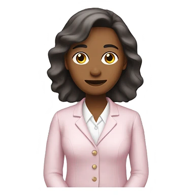 Psychologist in light pink clinical office  sticker