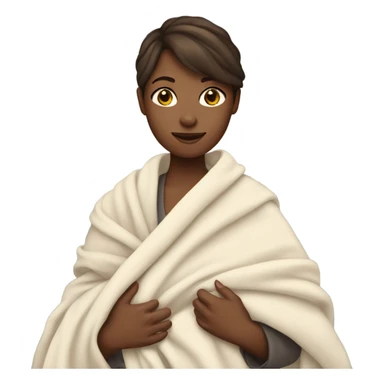White women with brown hair holding her blanket  sticker