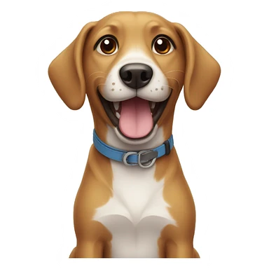 A dog smiling  sticker