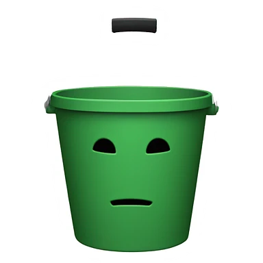 0101010101 green bucket head sticker