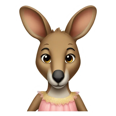 kangaroo wearing a tutu  sticker
