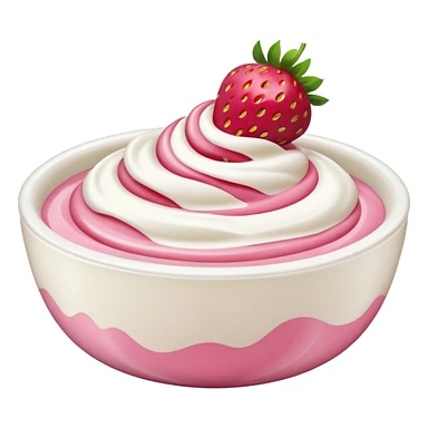Strawberry yoghurt in 3d sticker
