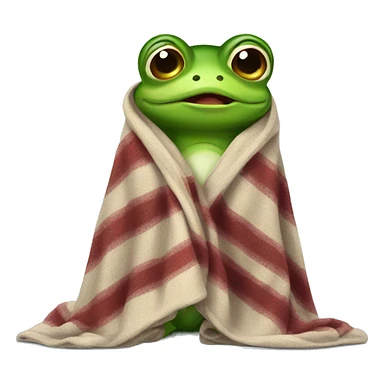 Frog with blanket  sticker