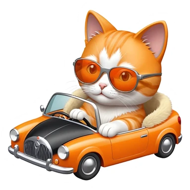 gatto che guida sticker