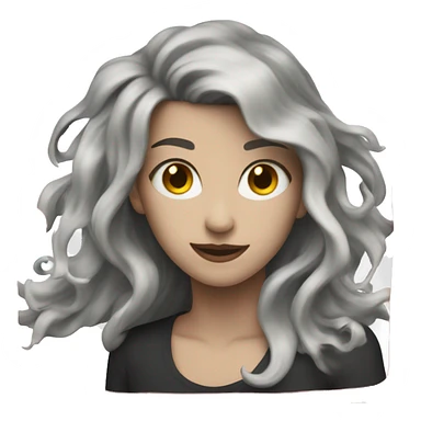 A wavy black and red rectangle with a medium sized yellow circle in the middle sticker