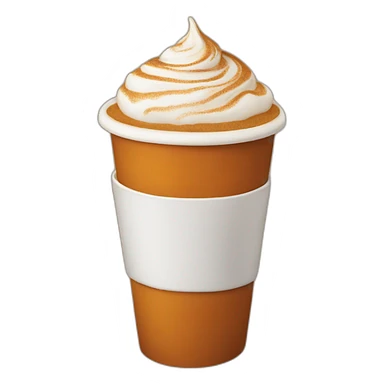 Pumpkin spice latte in a Starbucks cup sticker