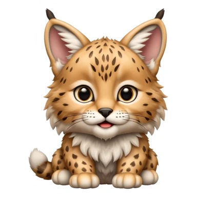 A high-resolution photo-realistic digital illustration of a baby lynx, chest upward A high-resolution, photo-realistic digital illustration of a majestic young Eurasian lynx, shown from the shoulder upwards with lynx markings, zoomed out showing half body  sticker