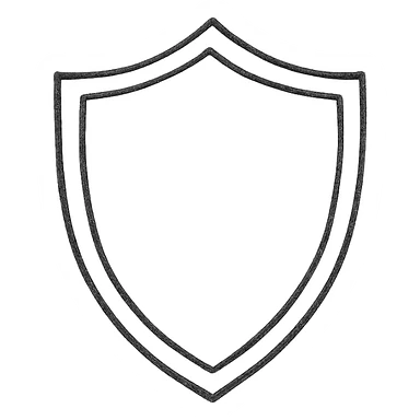 hand drawn outlined shield icon sticker