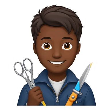 male hairdresser sticker