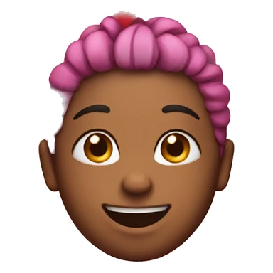 Cute smile with hearts on head sticker