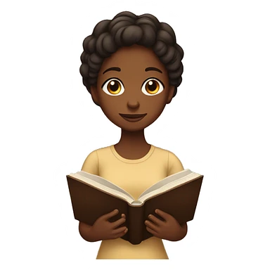 Brown skin girl reading bible sticker
