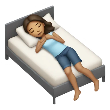Brunette girl sleeping sticker