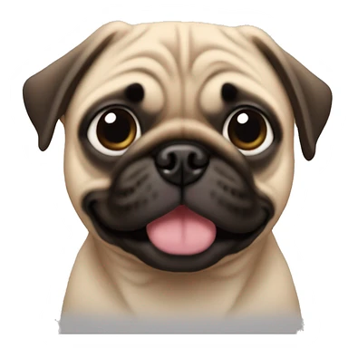 a pug memoji sticker