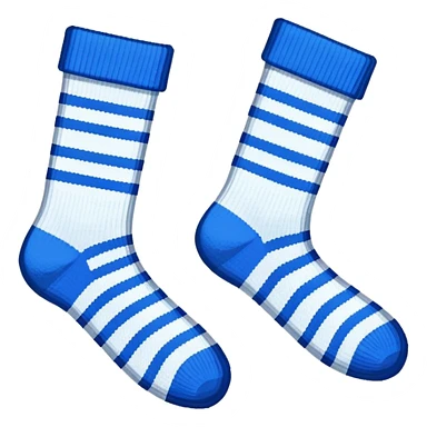 A pair of socks emoji, drawn with an 8-bit pixelated look, similar to early video game sprites. sticker