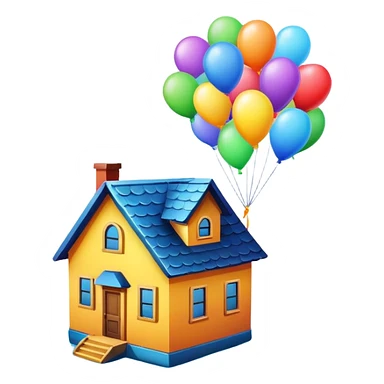house and ballon’s  sticker