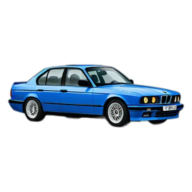 Blue bmw e34 sticker