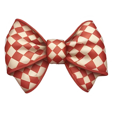 Checkered bow sticker
