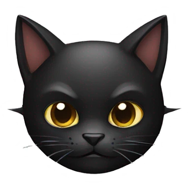 Black ninja-bat-cat sticker