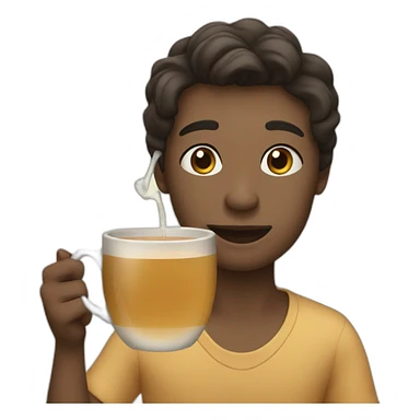 Drinking tea sticker