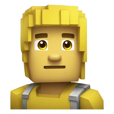 minecraft guy in yellow color sticker