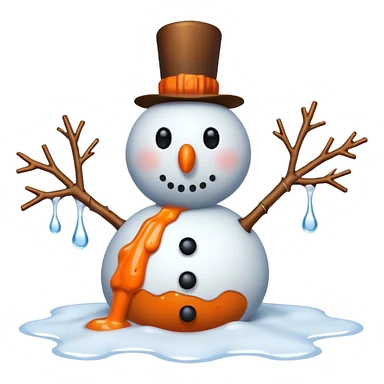 melting snowman sticker