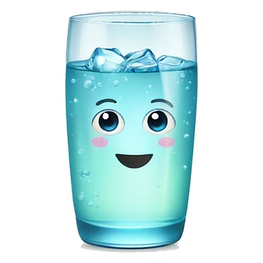 sparkling water in glass sticker