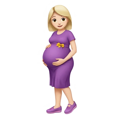A girl pregnant full body, please. shoes sticker