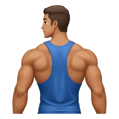 A person with a big back sticker