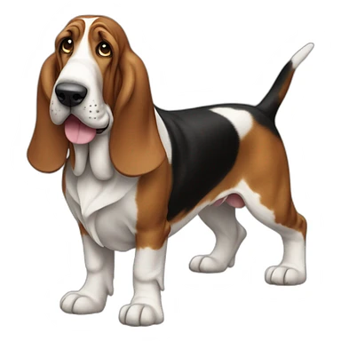 Dog basset hound full-body sticker