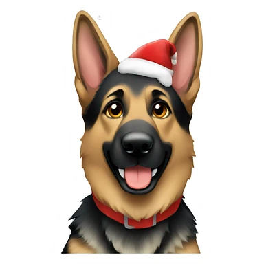 Christmas German shepherd sticker