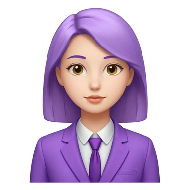 lavender-purple girl's Suit, smooth rounded neckline, simple design, glossy surface, plain background. sticker
