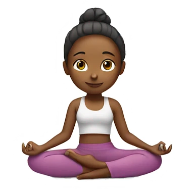 Girl doing yoga sticker