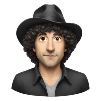 Jerry Sadowitz with his hat on sticker
