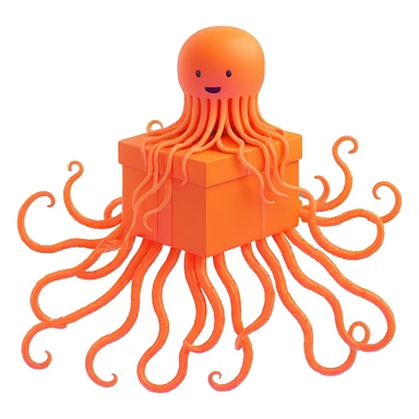menacing box jellyfish with venomous tentacles close to a person swimming in blue water sticker