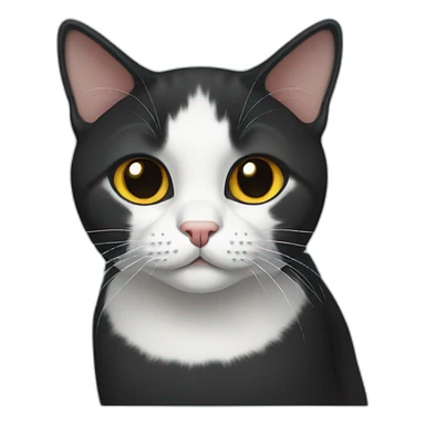 Face only of a black British short hair cat sticker