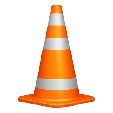 Traffic cone sticker
