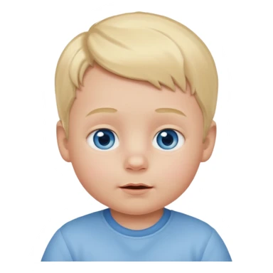 Blond hair blue eyed baby boy sticker