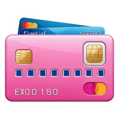 mix pink and white bank and credit card sticker