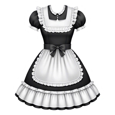 Black and white maid dress sticker