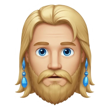 long haired bearded blonde man sticker