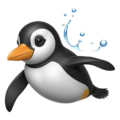 penguen dalgıç sticker