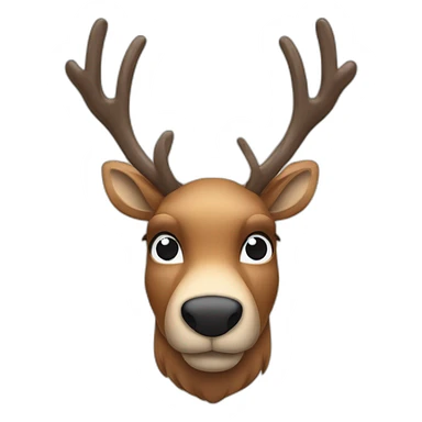 Reindeer muscular schlitz shirt showing off biceps arms crossed masculine fierce torso sticker